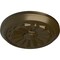 Ekena Millwork Olivia Ceiling Medallion (Fits Canopies up to 2 1/8"), Hand-Painted Brass, 7 7/8"OD x 1 1/8"P CM07OLBRS - alternate 3